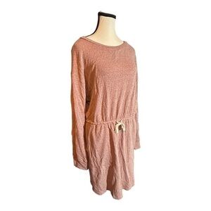 Women’s Large Gilli Pale Pink Sweatsuit Sweatshirt Dress Drawstring Waist 10 12